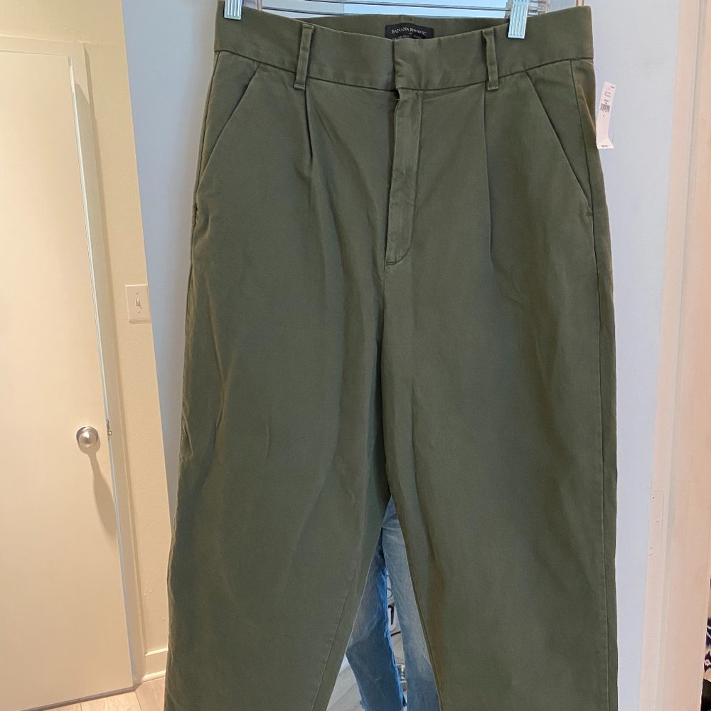 Banana Republic NWT High Rise pleated chino.